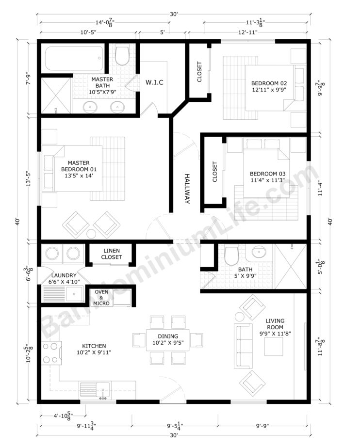 12 Favorite 30x40 Barndominium Floor Plans Barn Homes Floor Plans
