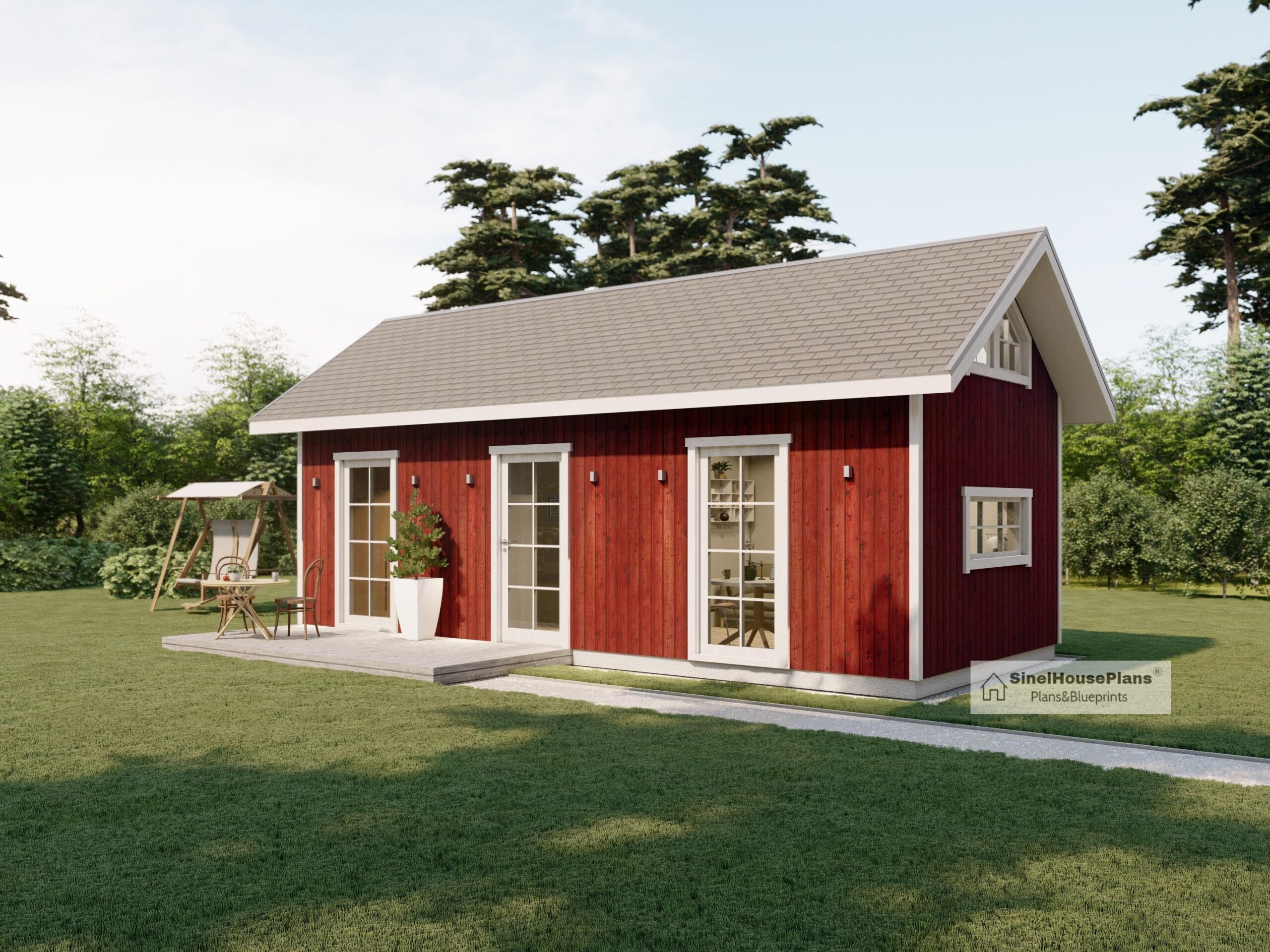 12 x28 Cabin House Plans Two bedroom Tiny House Etsy