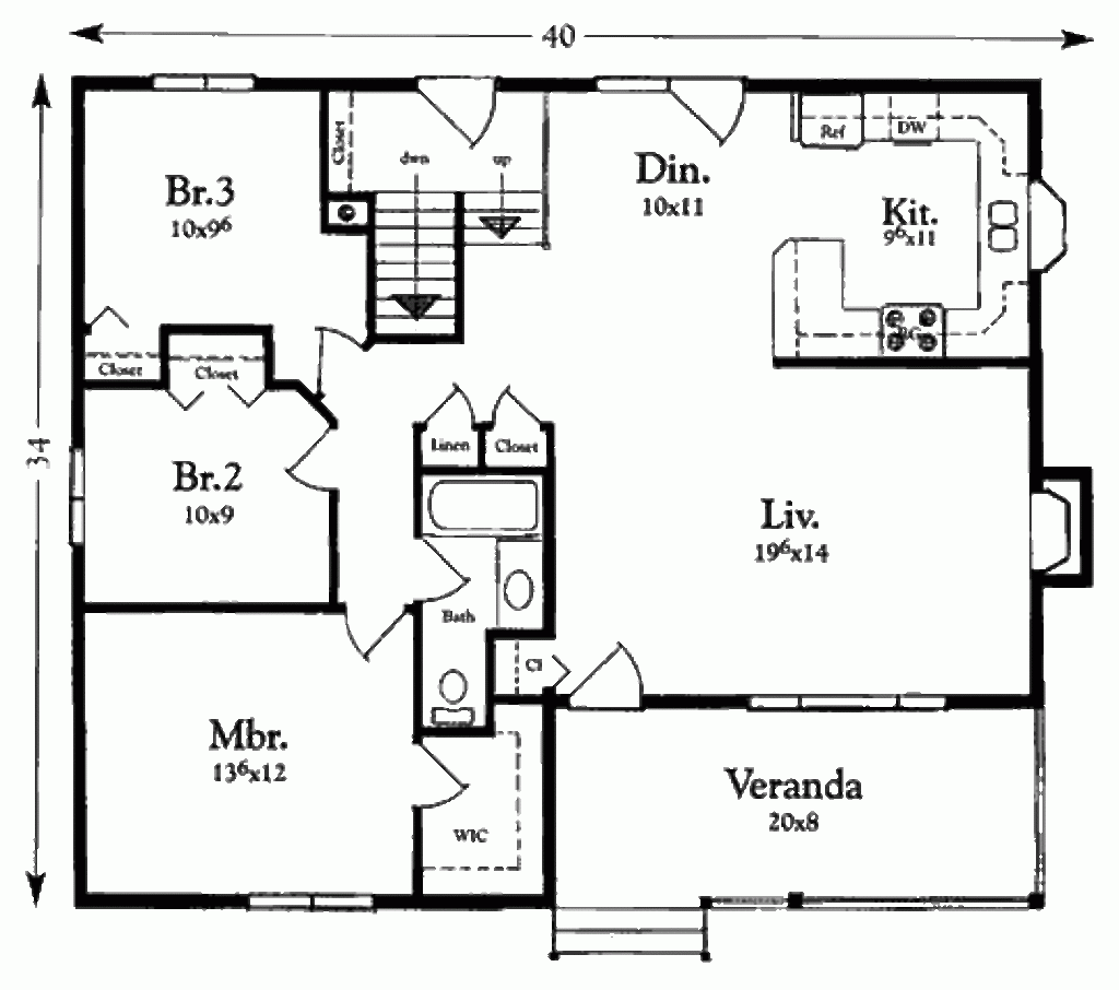 1200 Sq Ft House Plans 2 Bedroom With Garage Printable Templates Free