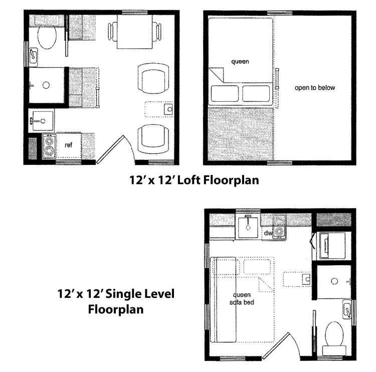 12x12 Tiny House Plans 9 Pictures Easyhomeplan