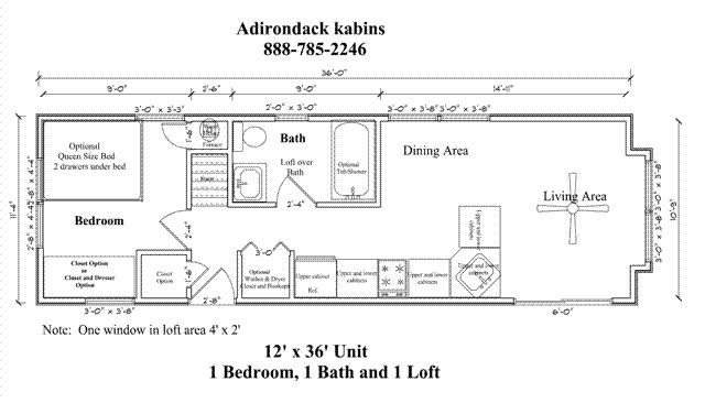12x36 1 bedroom Tiny Houses Plans With Loft Small House Blueprints