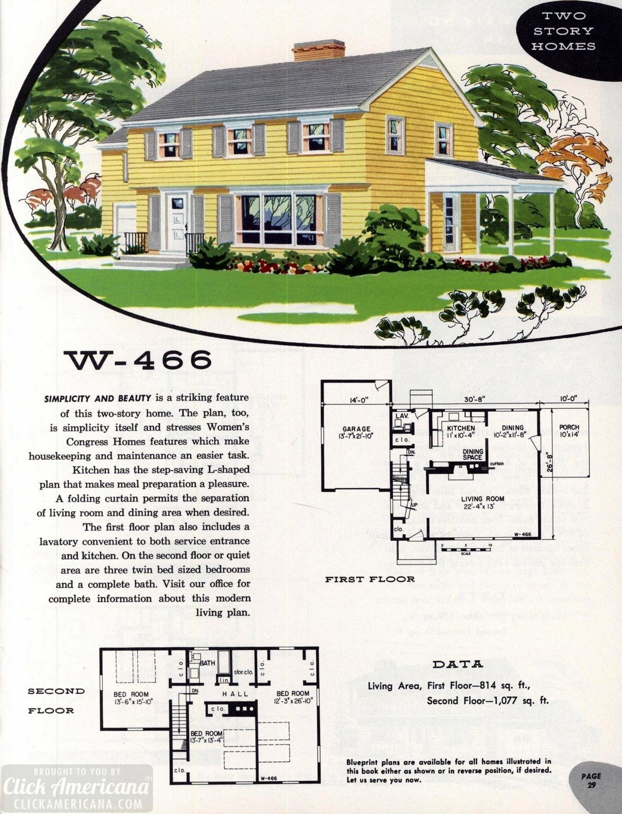 150 Vintage 50s House Plans Used To Build Millions Of Mid century Homes 