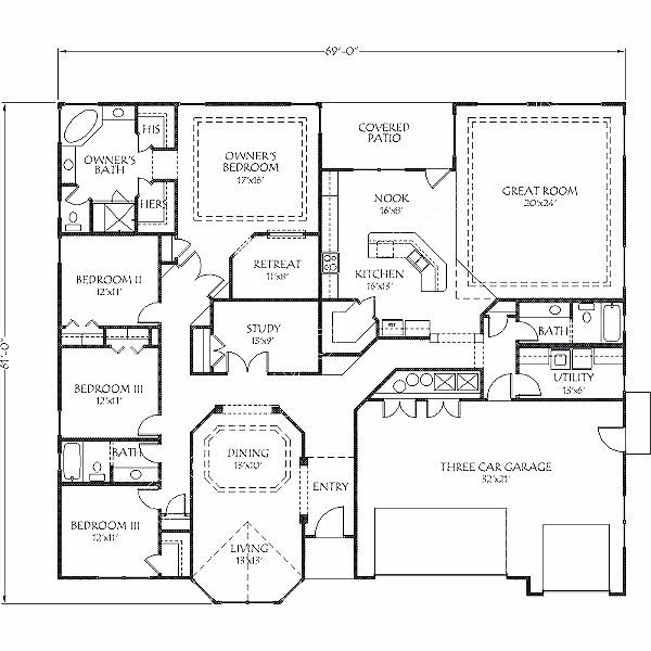 1500 Sq Ft House Plans No Garage 21 Totally Bright Floor Plan 1500