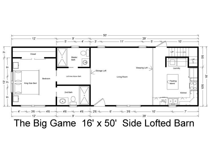 16X50 Shed House Plans House Plans