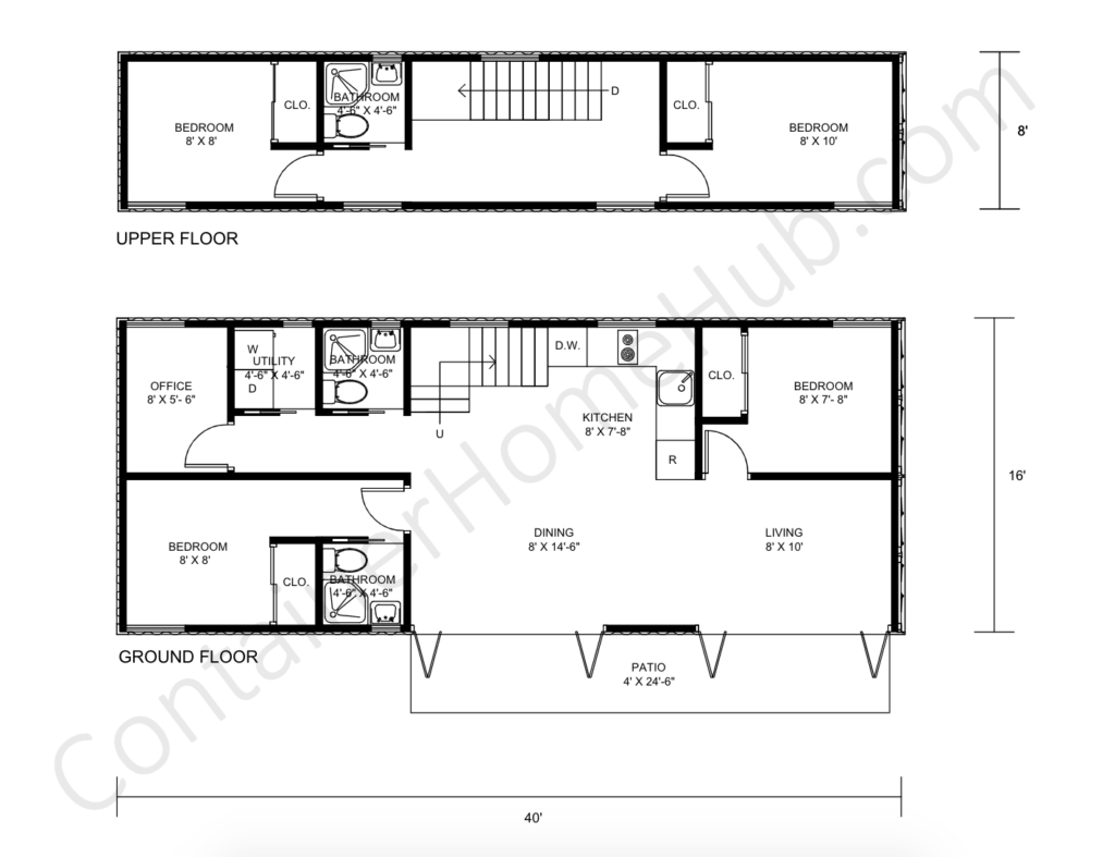 2 Amazing 40ft Shipping Container Home Plans You Need To See