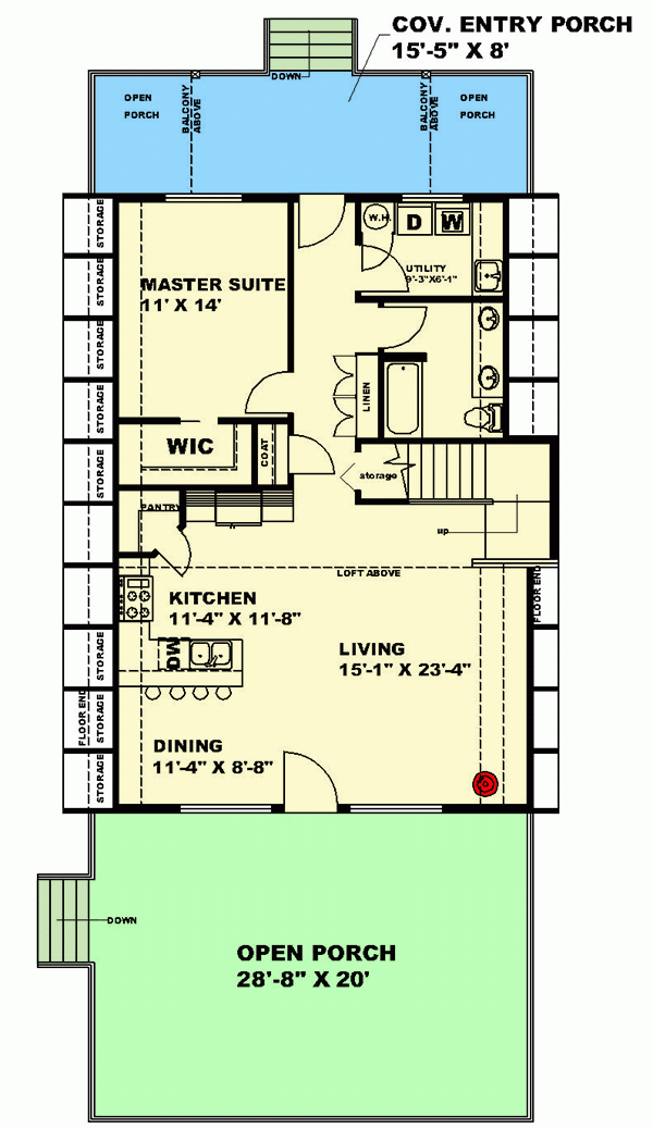 2 Bed Contemporary A Frame House Plan With Loft 35598GH