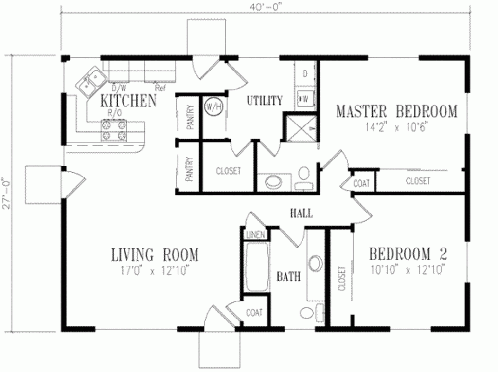 2 Bedroom 2 Bath Open Floor Plans Howard Norma