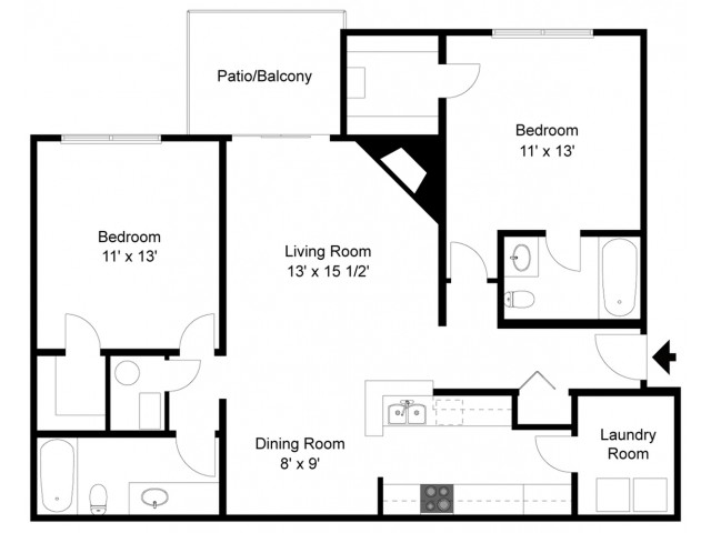2 Bedroom Floor Plans With Dimensions Www resnooze