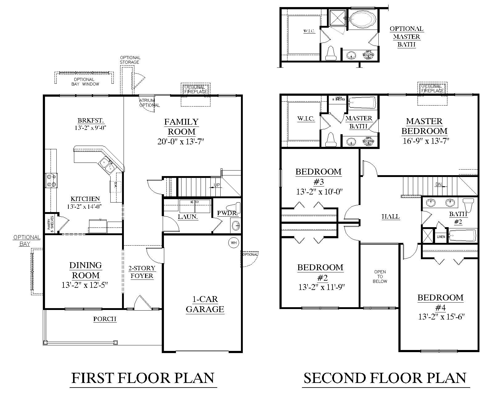 2 Story Square House Floor Plans Floorplans click