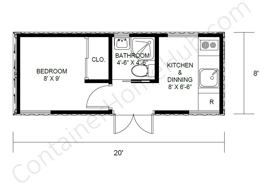 20 foot Shipping Container Home Floor Plans