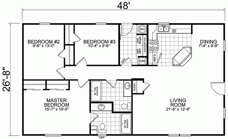 20x40 House Plans With 3 Bedrooms HOUSEMC