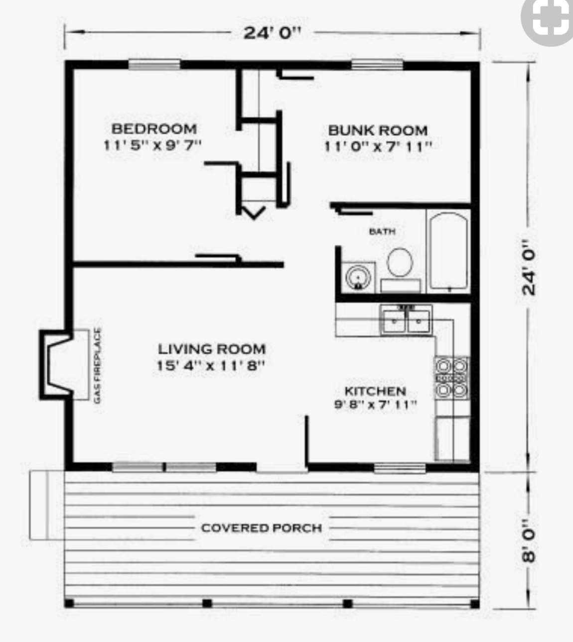 24X24 Cabin Floor Plans With Loft Floorplans click