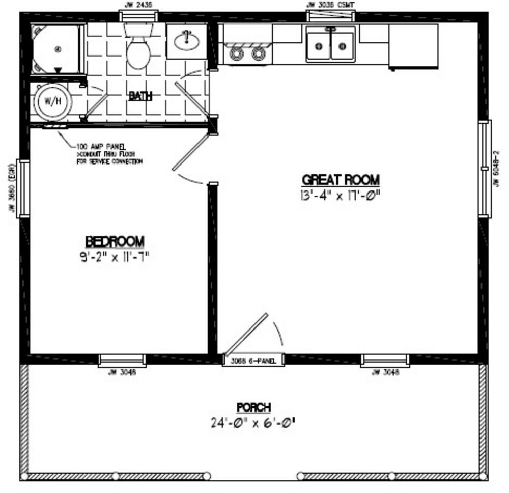 24x24 Lincoln Certified Floor Plan 24LN901 Layout Loft Floor Plans