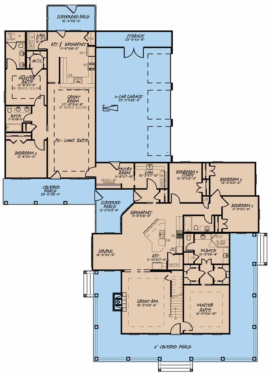 25 New Style House Plans With A Separate Inlaw Suite