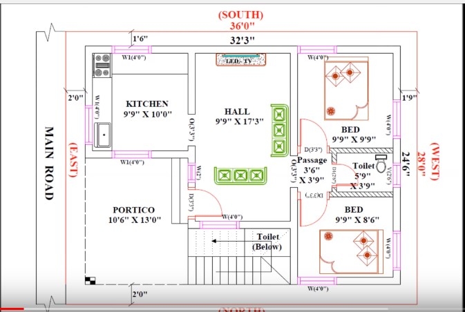 28 Feet By 36 Home Plan Everyone Will Like Acha Homes