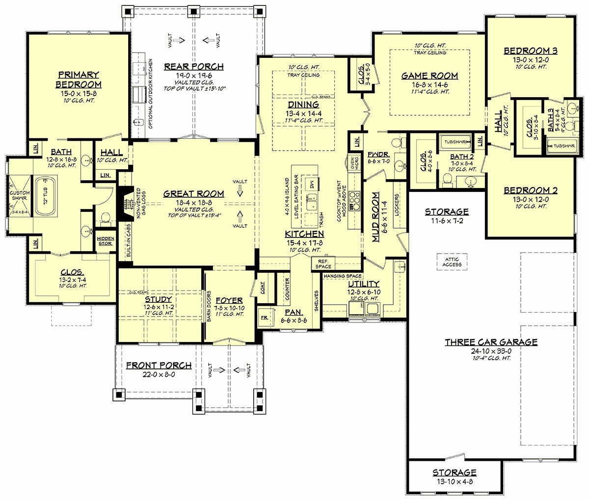 3 Bedroom 3 Bath House Plans