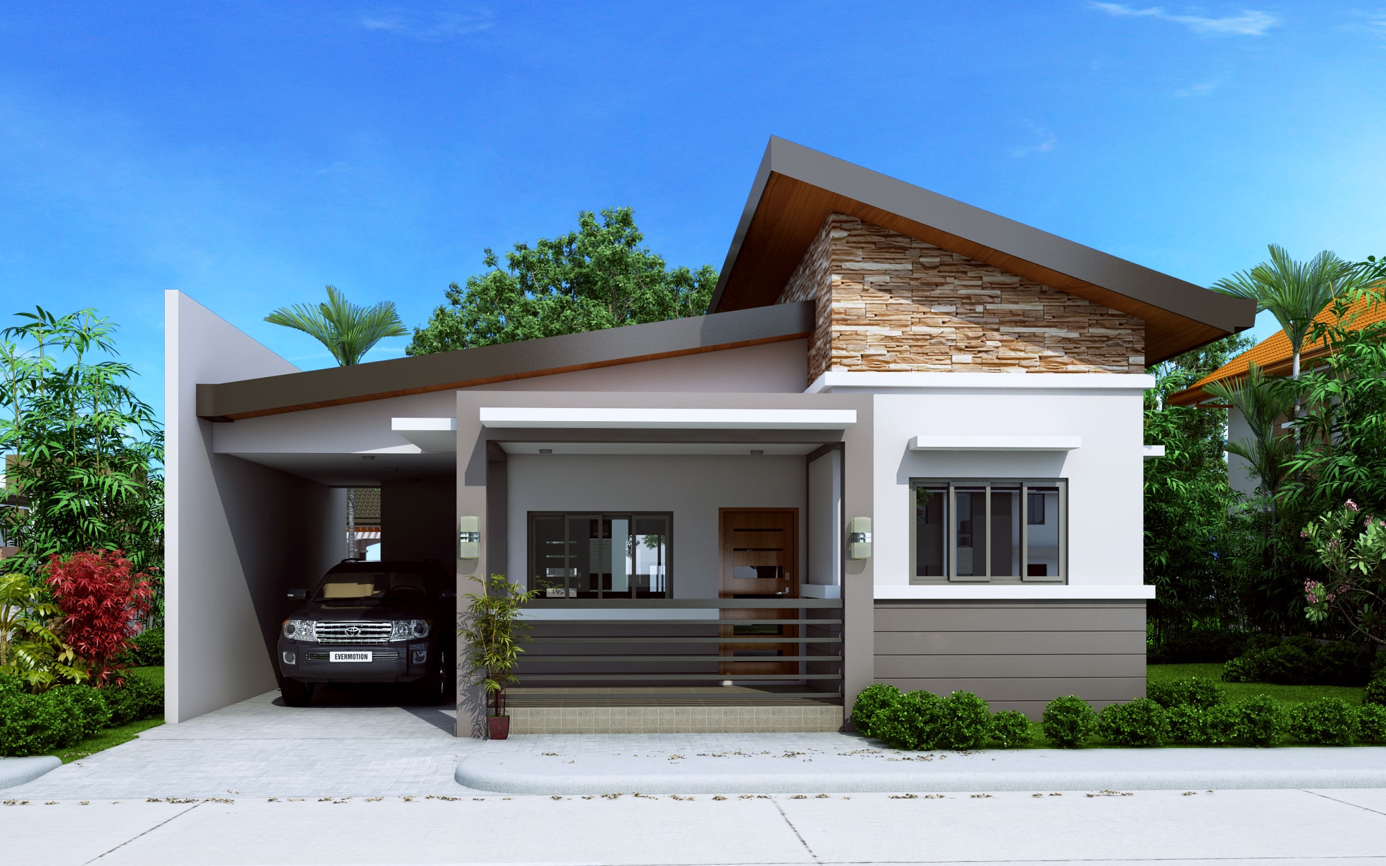 3 Bedroom Modern Bungalow House Design In The Philippines Top