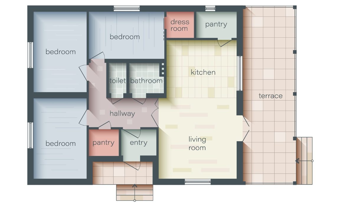 3 Bedroom Small House Design With Floor Plan Floor Roma