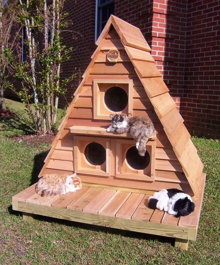 30 Best DIY Outdoor Cat House Plans Cat House Diy Outdoor Cat House 