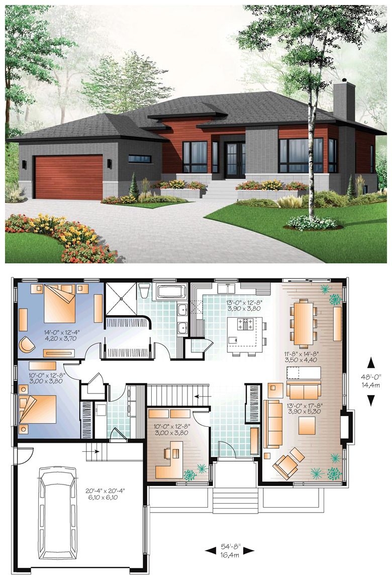 30 Simple 3 Bedroom House Plans With Double Garage 9F2