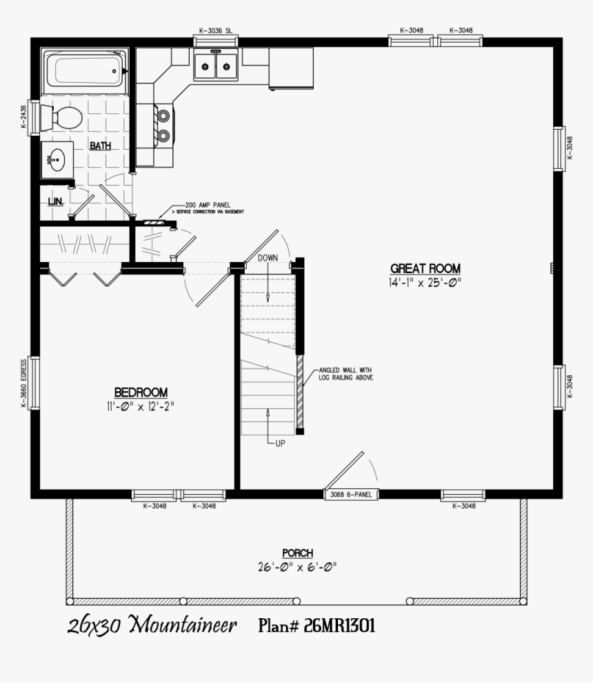 30 X 30 1 Bedroom House Plans HD Png Download Transparent Png Image 