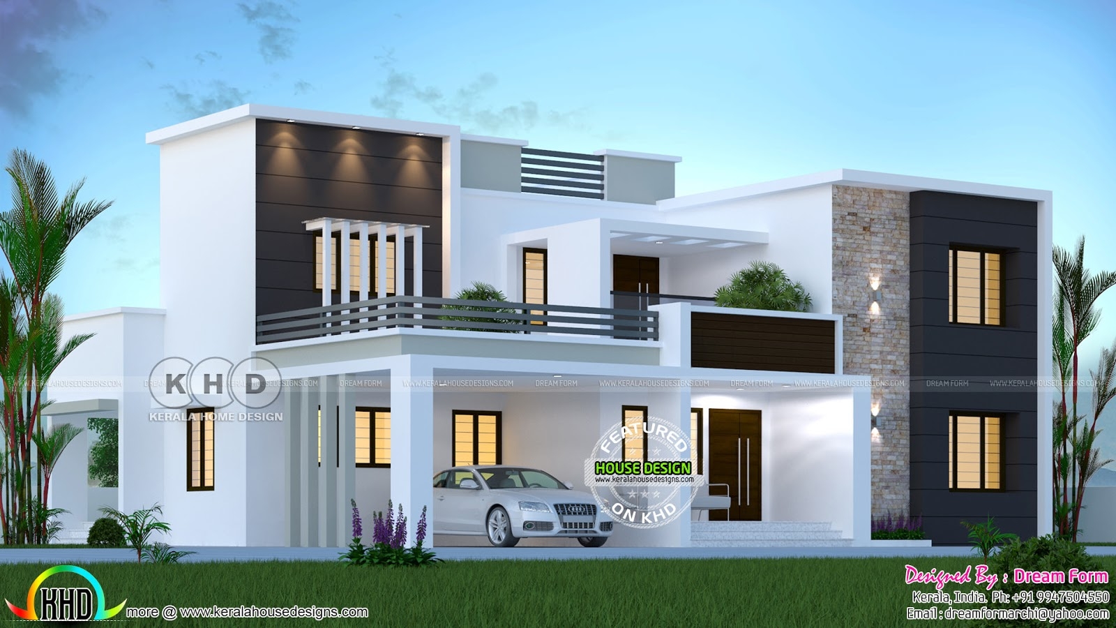 3155 Sq ft 4 Bedroom Modern House Plan Kerala Home Design And Floor 