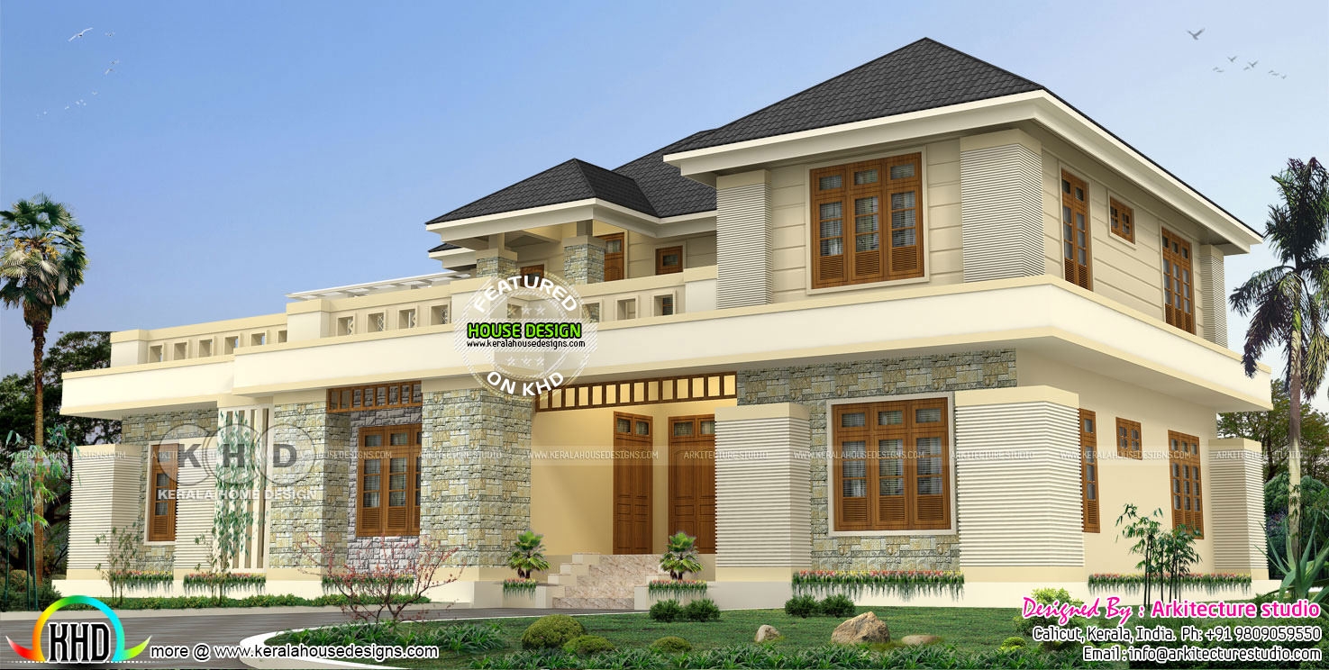 3500 Square Feet 4 Bedroom Modern House Plan Kerala Home Design And