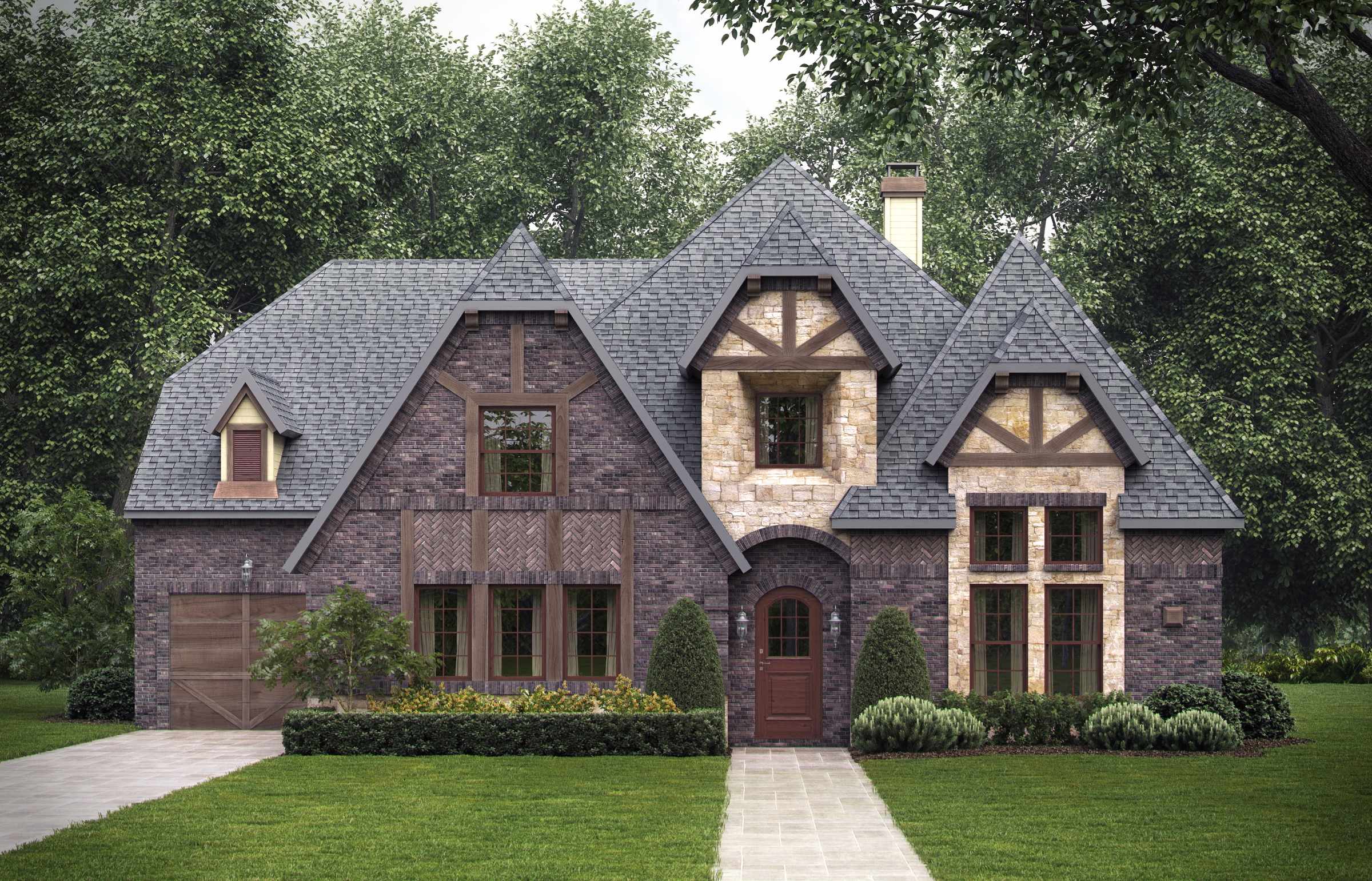 4 Bedrm 4268 Sq Ft Tudor House Plan 195 1025