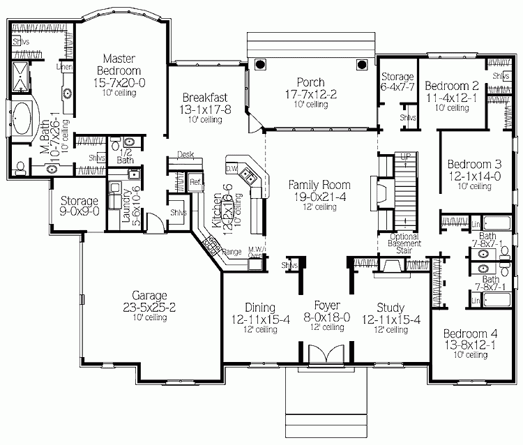 4 Bedroom 2 Bathroom Floor Plans Flooring Ideas