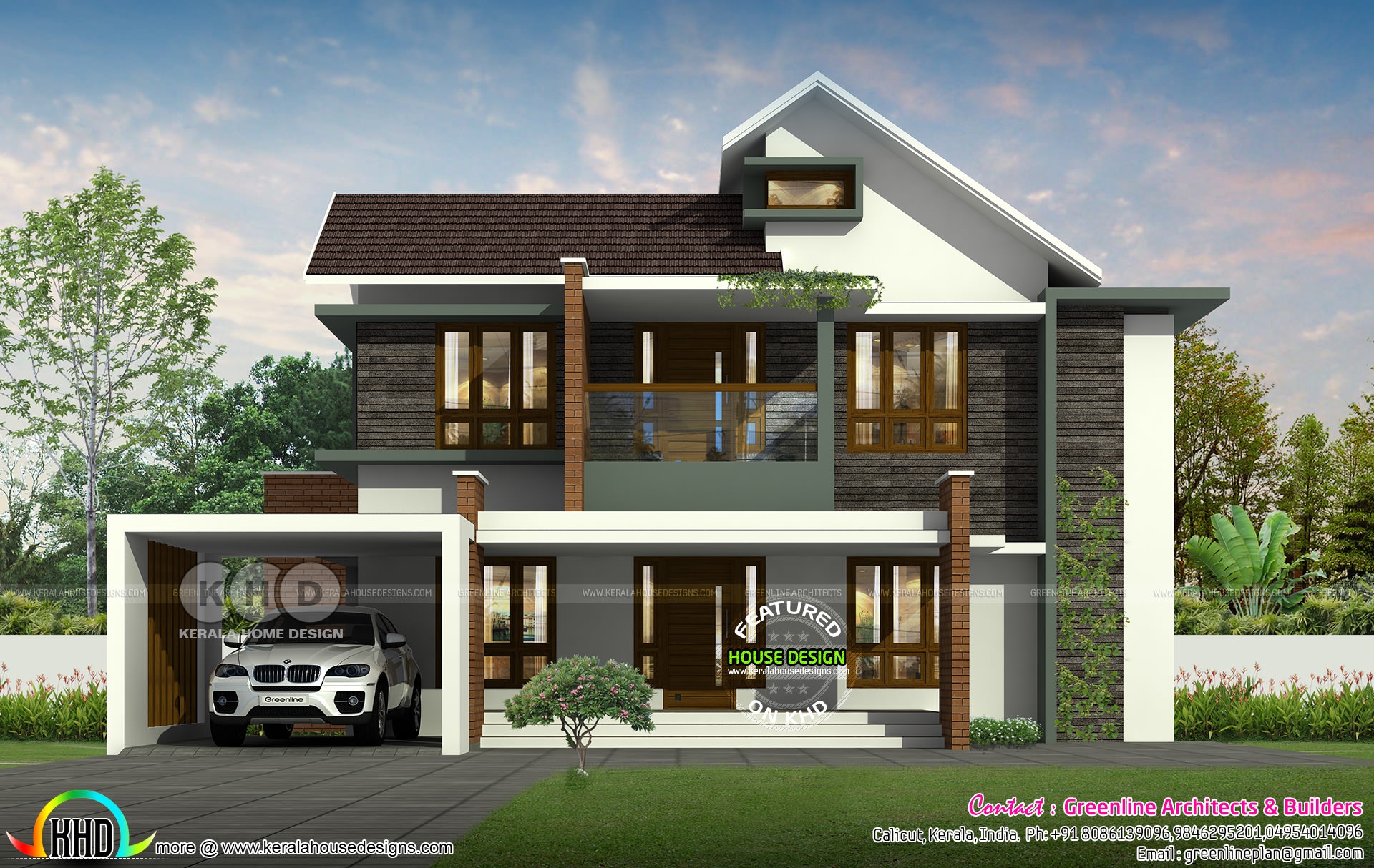 4 Bedroom 2500 Sq ft Modern Contemporary House Kerala Home Design