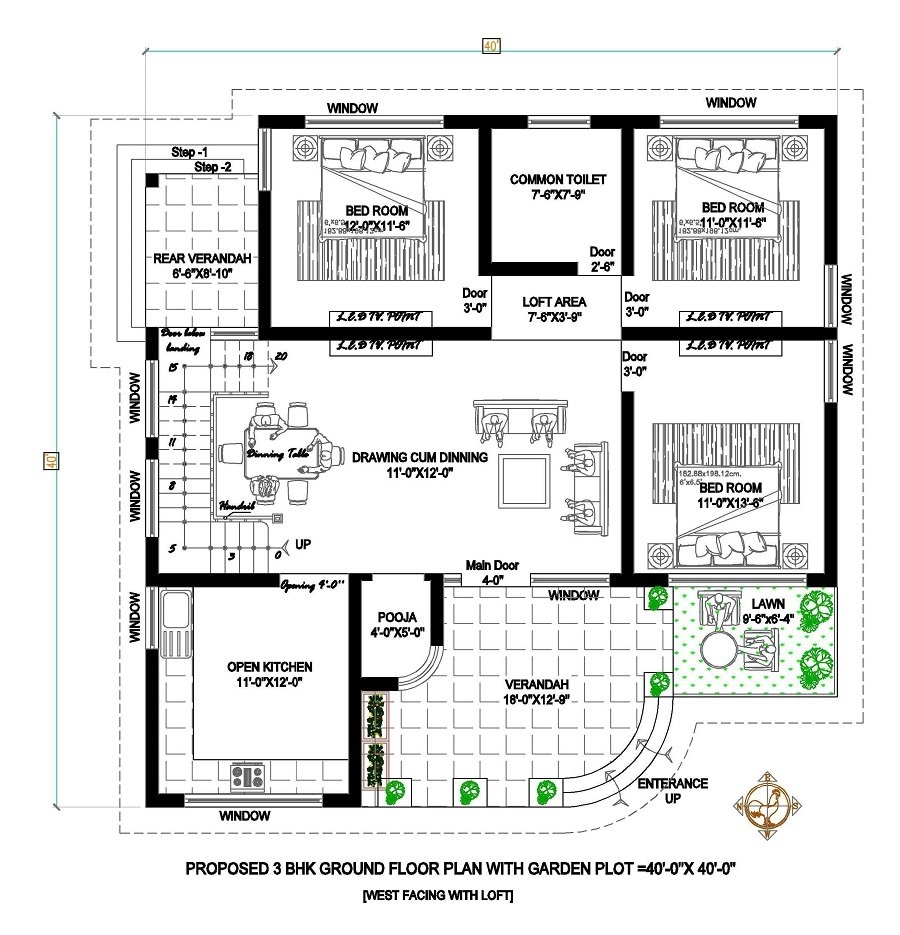 40x40 House Plans Indian Floor Plans