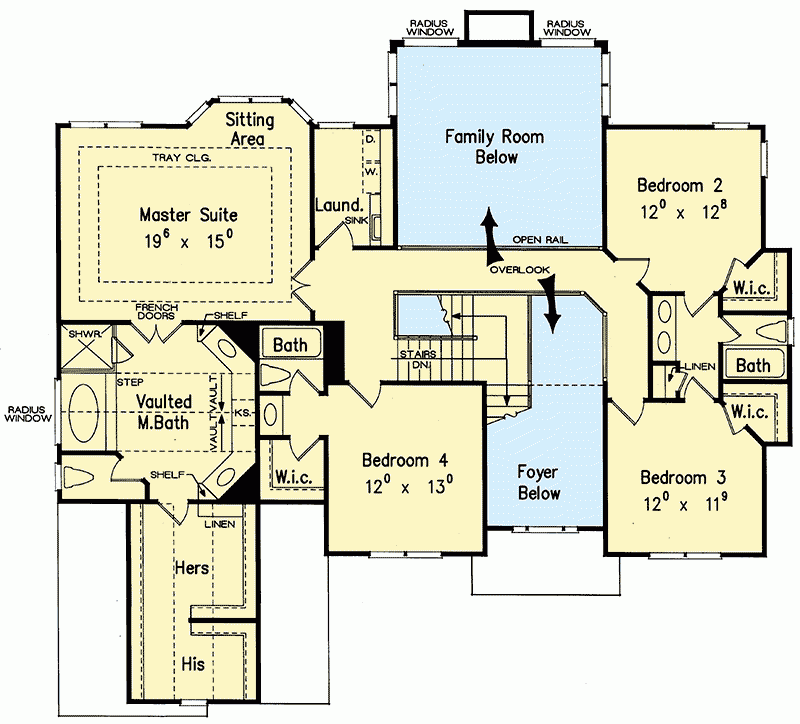 5 Bedroom House Plan With 2 Story Family Room 710063BTZ