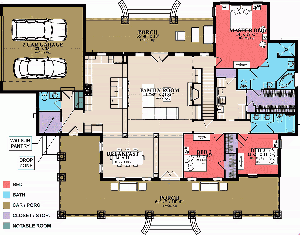 5 Beds 3 5 Baths 3237 Sq Ft Plan 1060 246