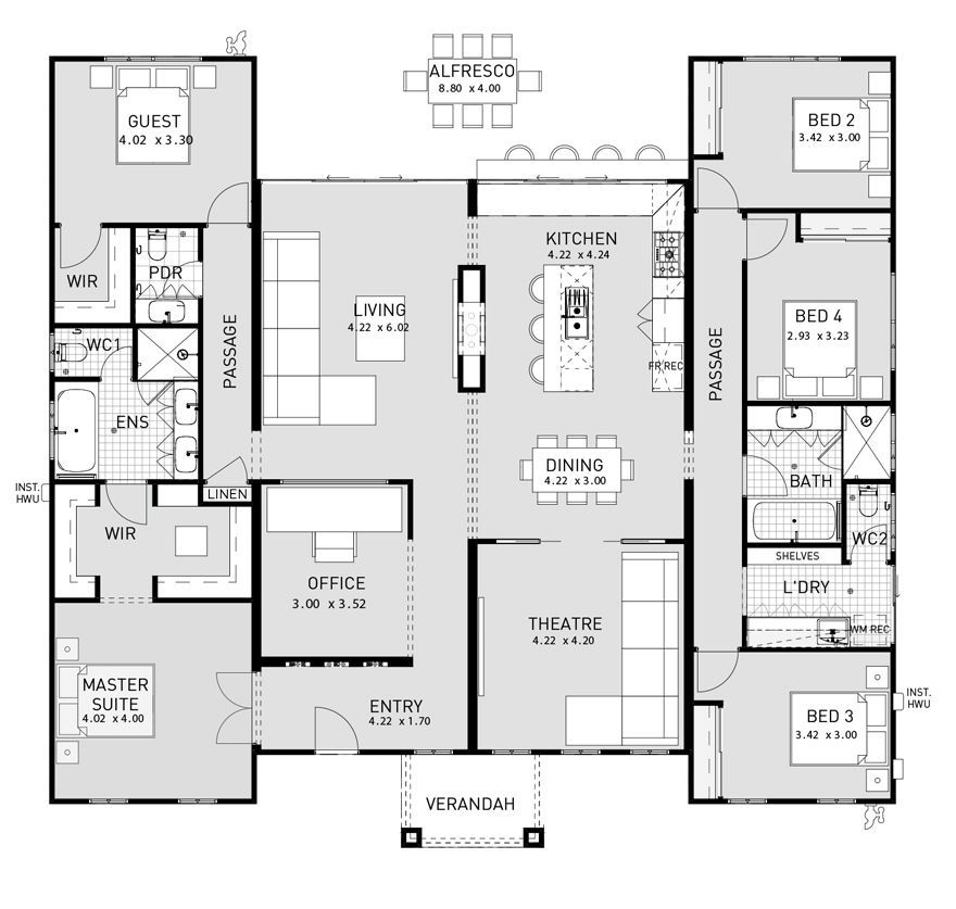 6 Bedroom One Story House Plans House Plans