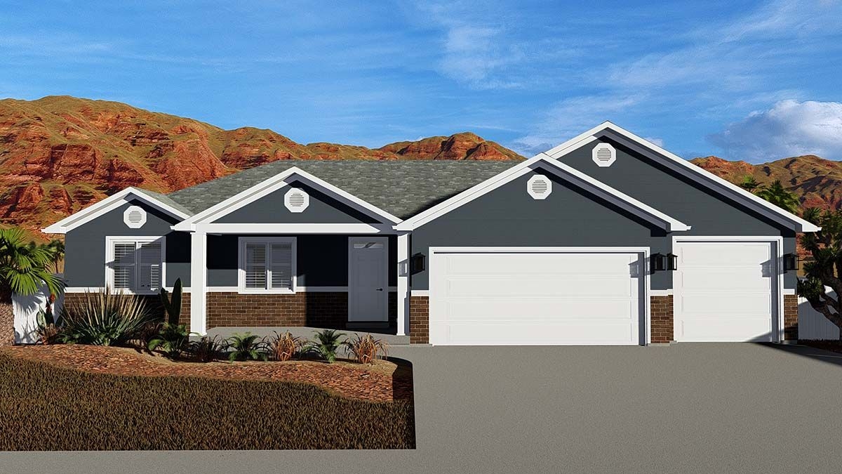 6 Bedroom Ranch House Plan With Basement House Plan 50531 Ranch