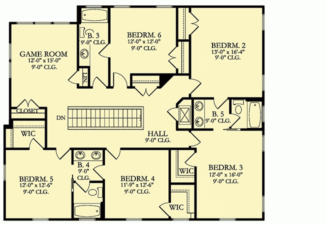 6 Bedroom Traditional House Plan With Main Floor Master 82239KA 