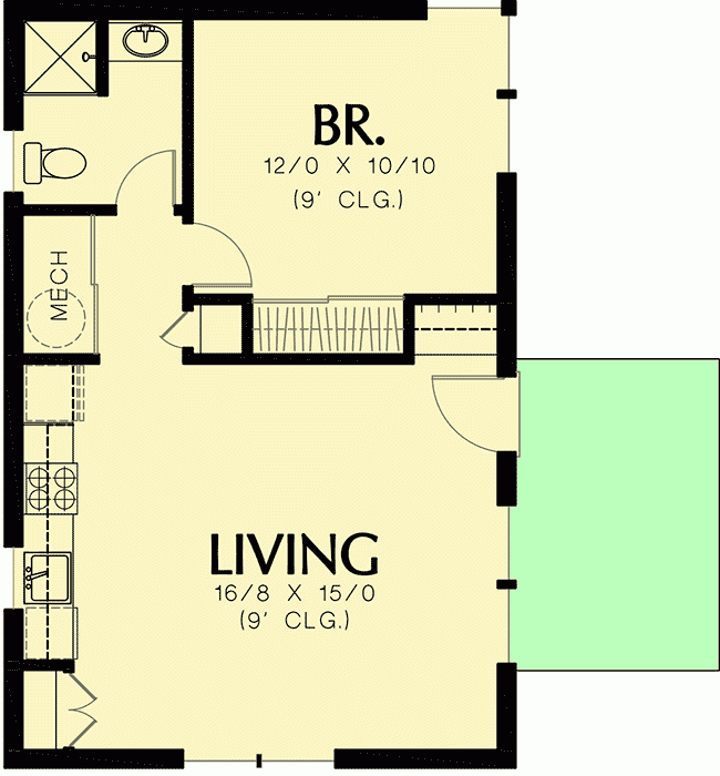 600 Square Foot Tiny House Plan 69688AM Architectural Designs 