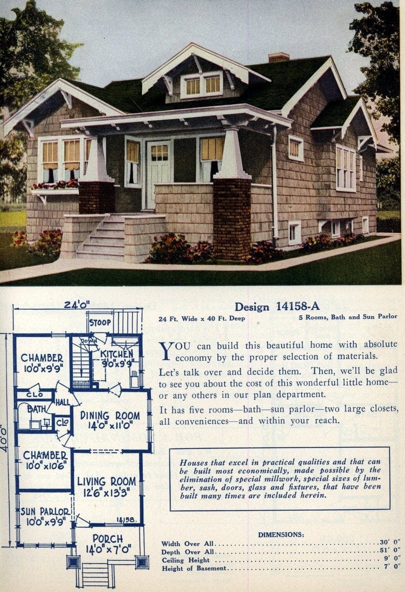 62 Beautiful Vintage Home Designs Floor Plans From The 1920s Click