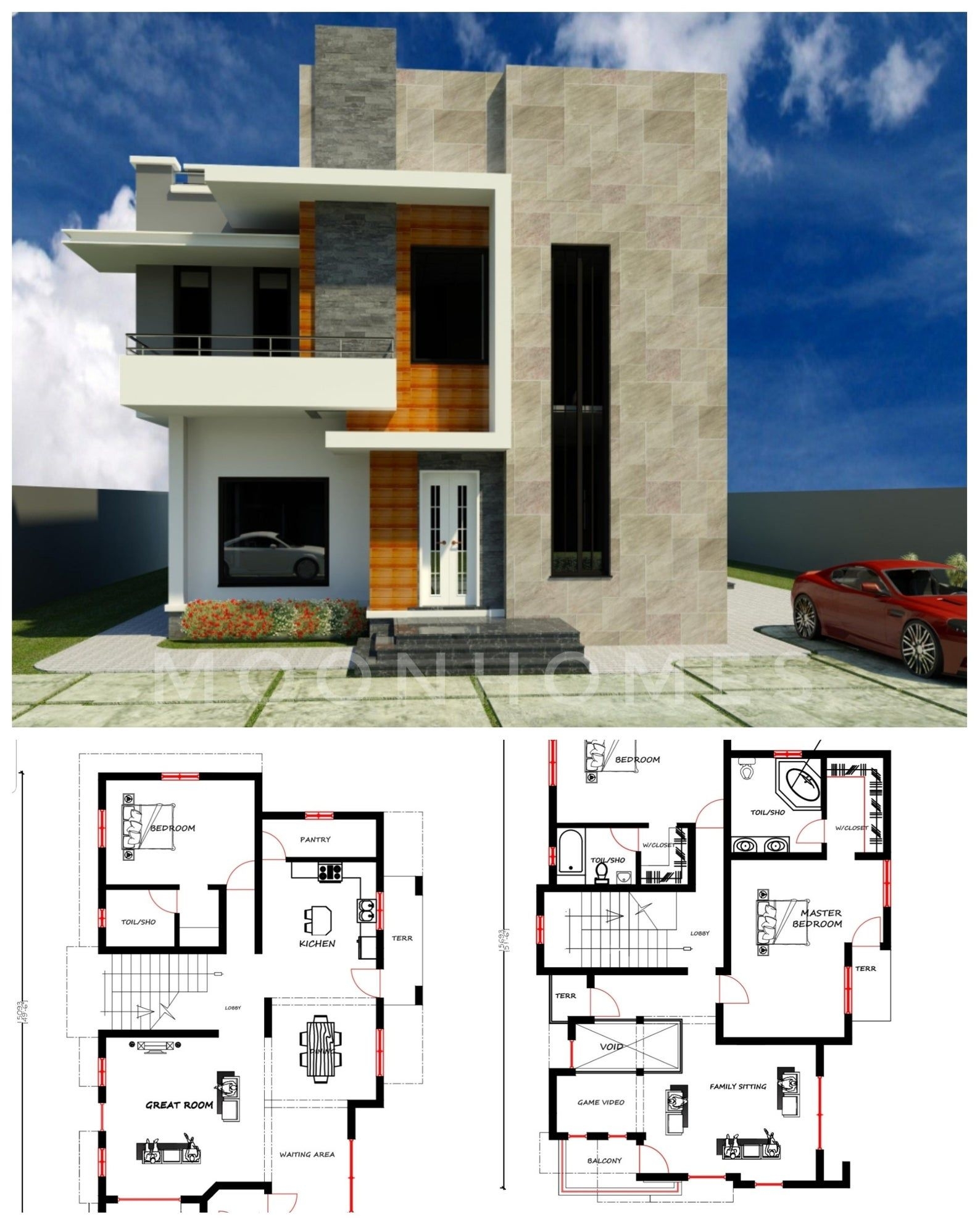 66 Gorgeous Duplex House Design With Floor Plan Satisfy Your Imagination