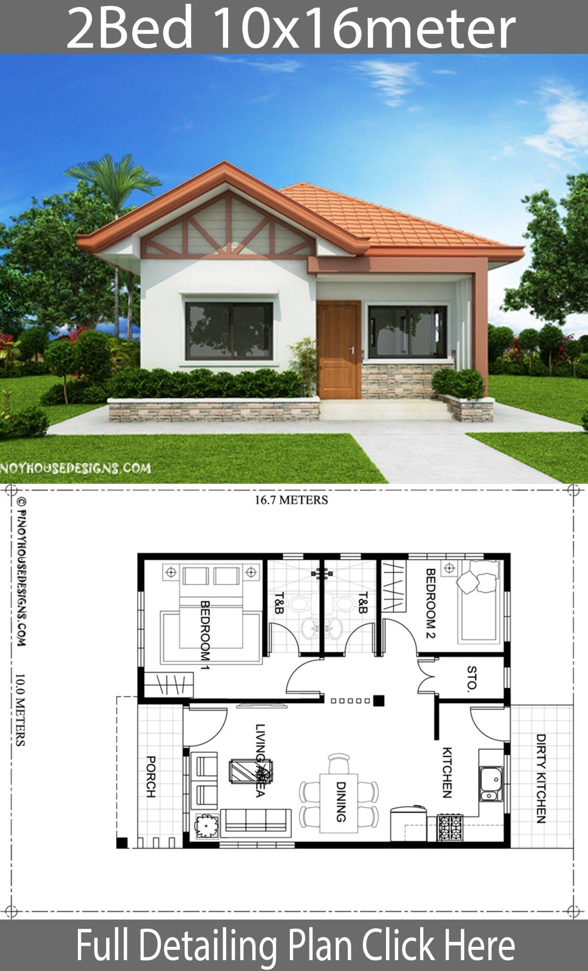 67 Beautiful Affordable Low Cost 2 Bedroom House Plan Most Outstanding