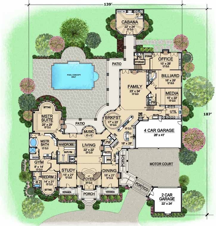 7 Bedroom House Floor Plans House Plans