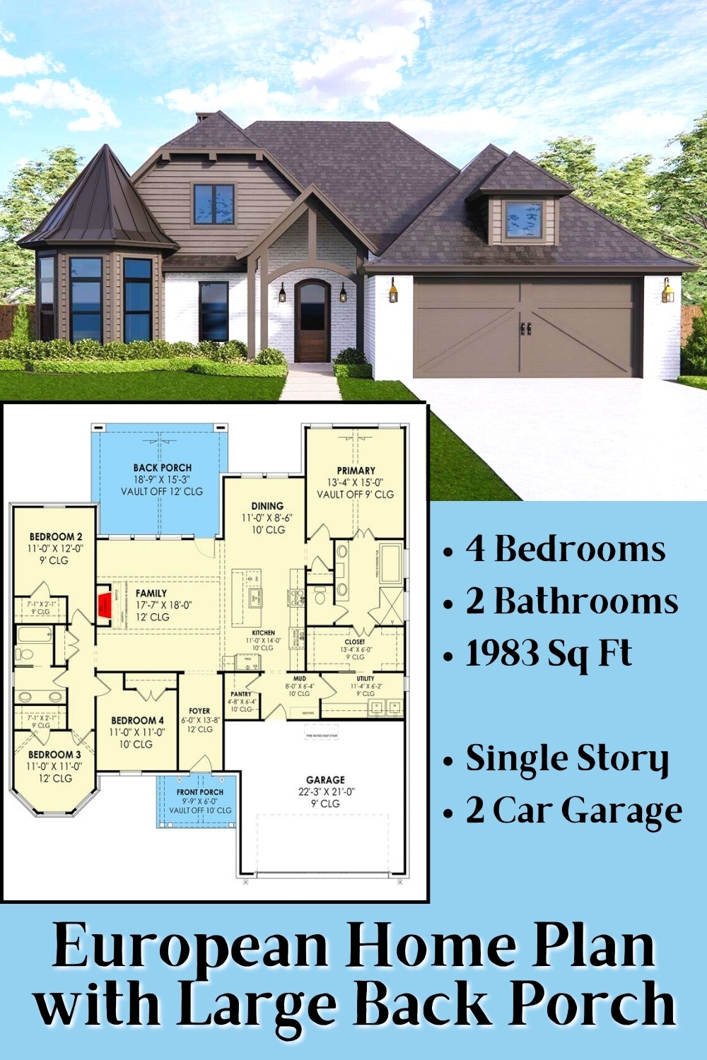 7 Best 4 Bedroom House Plans with Pictures 