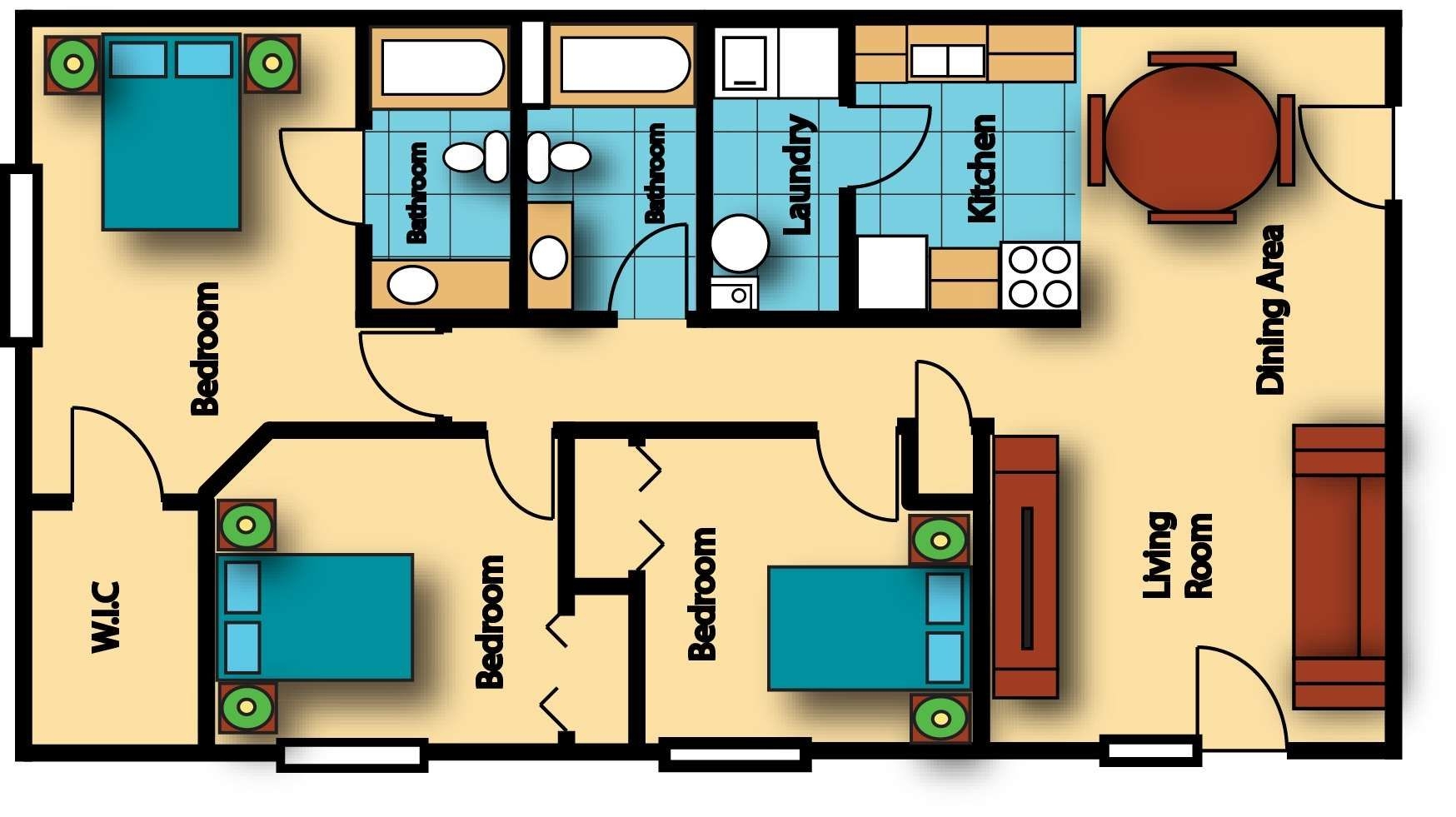 800 Sq Ft House Plans 3 Bedroom 3d Noconexpress