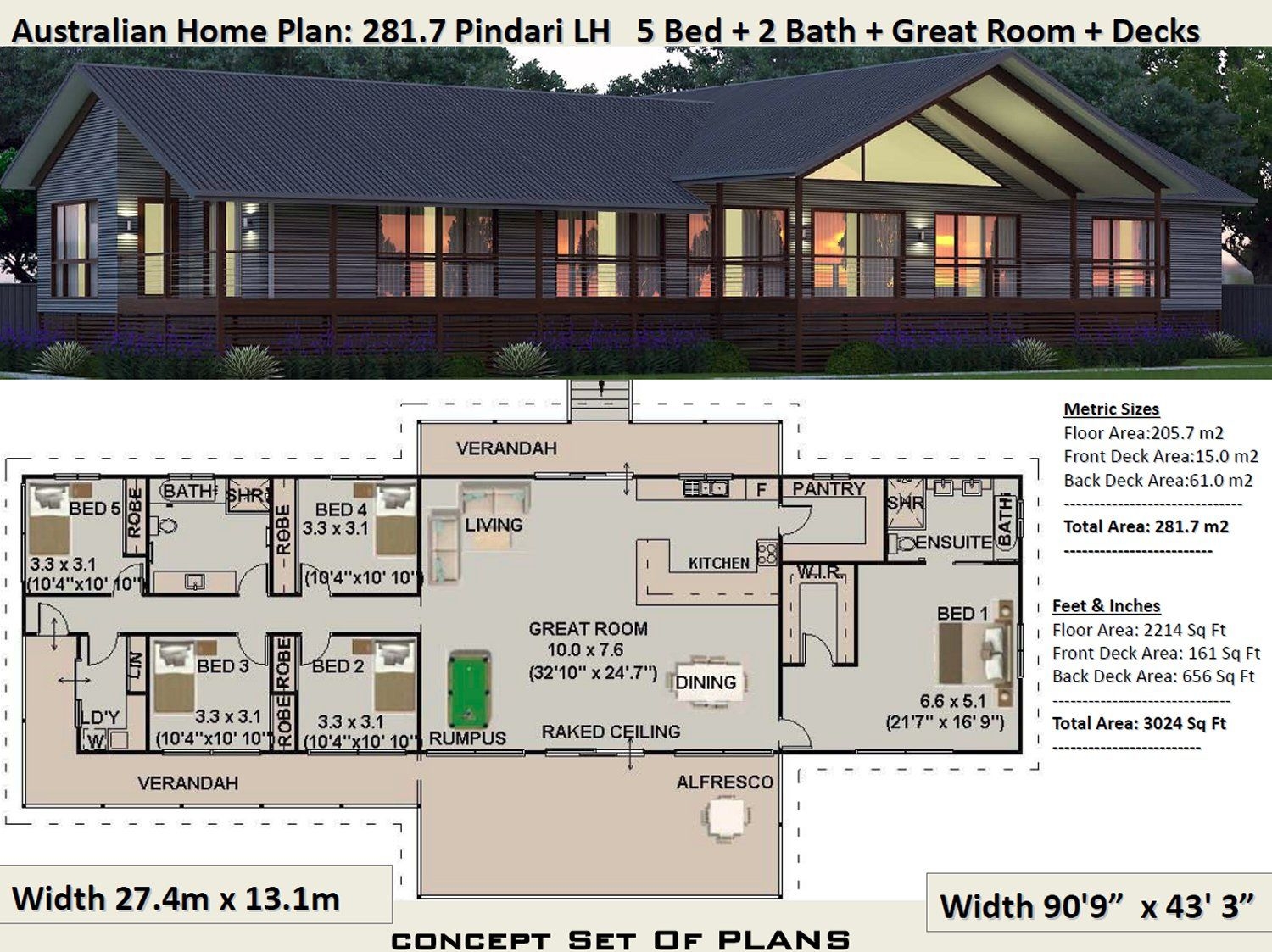 Acreage 5 Bedroom Home Australia Pole Barn House Plans House Plans One