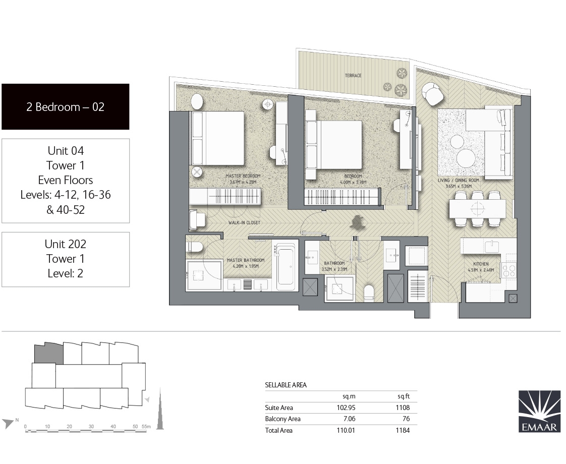 Address Residences By Emaar Floor Plans