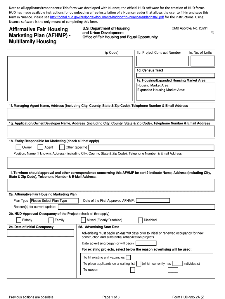 Affirmative Fair Housing Marketing Plan 2011 2024 Form Fill Out And 