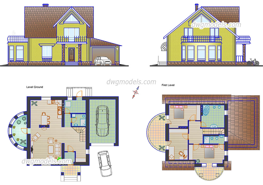 Autocad House Plans Dwg Free Download Image To U