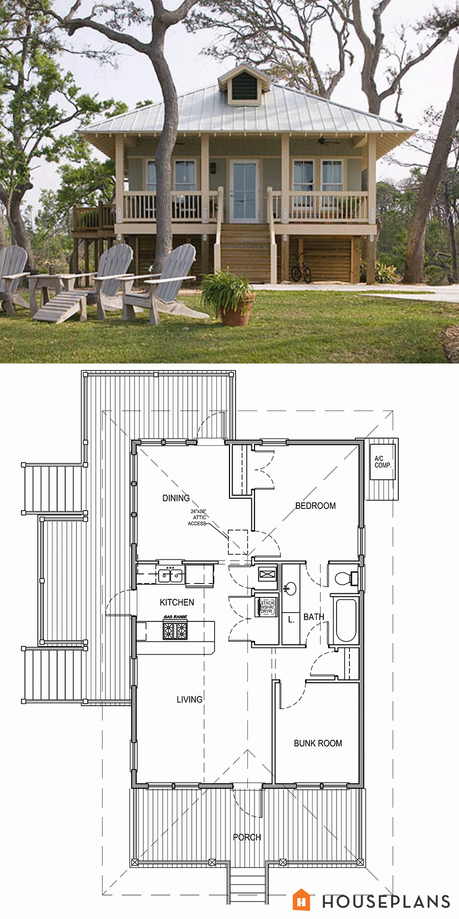 Beach Style House Plan 2 Beds 1 Baths 869 Sq Ft Plan 536 2 Beach 