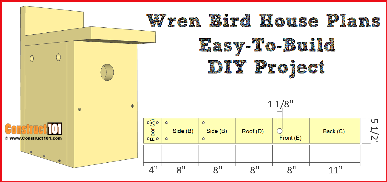 Bird House Plans Free PDF Download Construct101