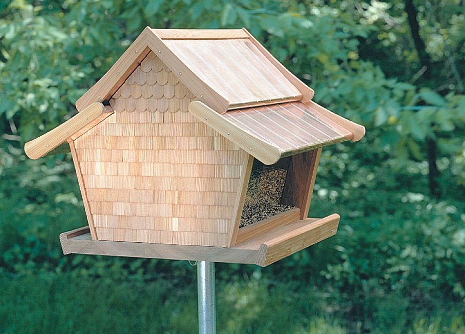 Building A Deluxe Cedar Bird Feeder With Copper Roof This Elegant